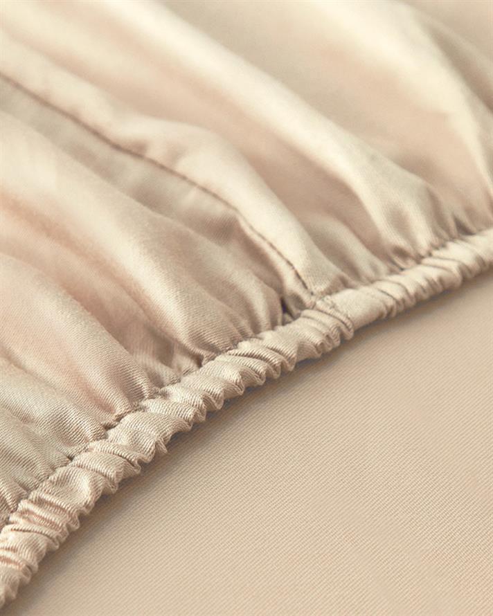 Micell Pamuk Saten King Size Lastikli Çarşaf 180x200 cm Fildişi