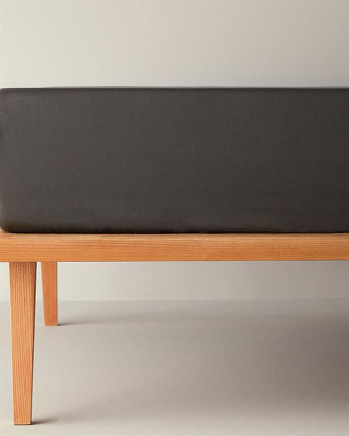 Micell Pamuk Saten King Size Lastikli Çarşaf Antrasit