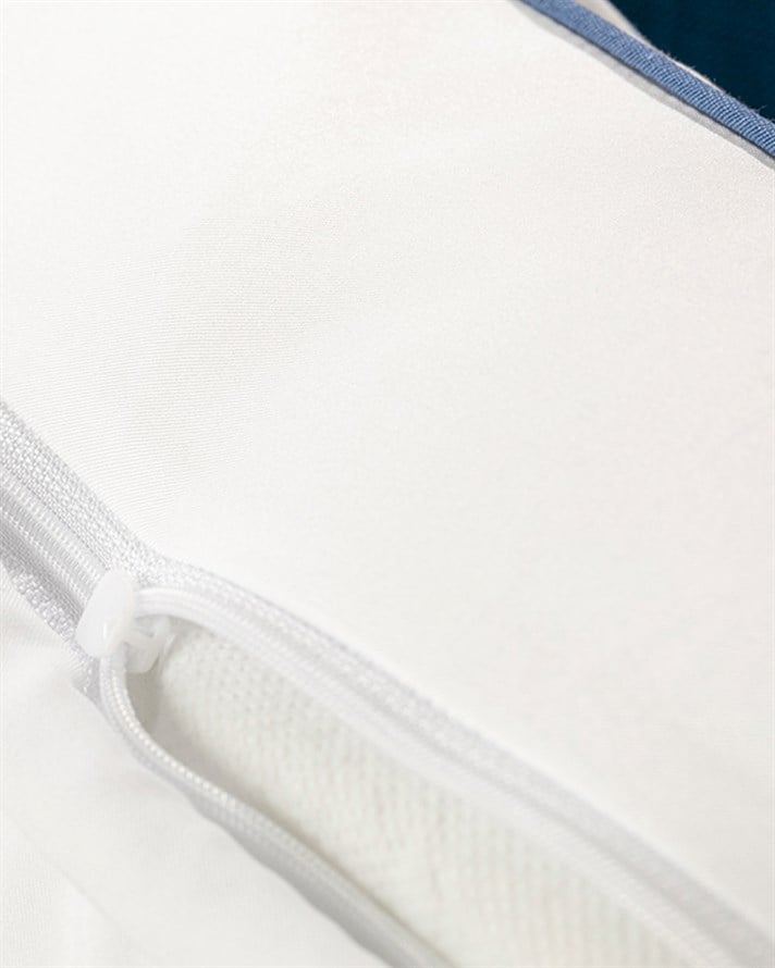 Mikrofiber Kırlent Kılıfı Mavi- Beyaz