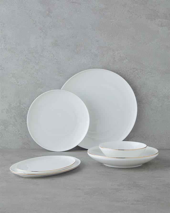 Milano Bone Porselen Yemek Takımı Gold