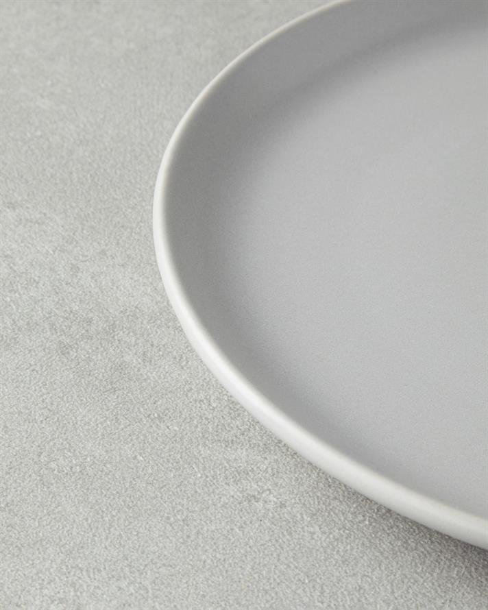 Mile Seramik Pasta Tabağı 20 cm Gri