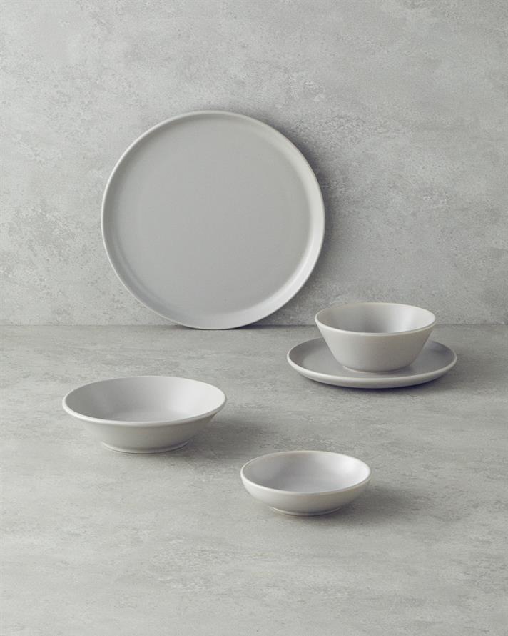 Mile Seramik Pasta Tabağı 20 cm Gri