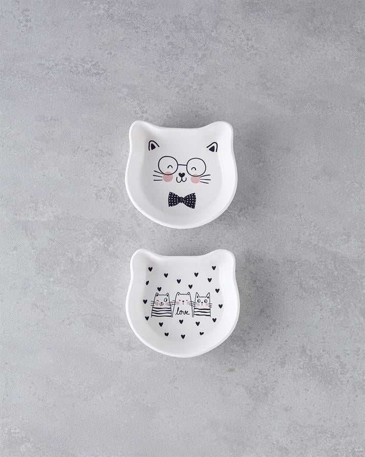 Mingle Mingle Seramik 2li Kase 14 cm Beyaz