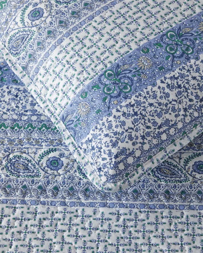 Mini Cachemire Çift Kişilik Yatak Örtüsü Takımı 200x220 cm Lacivert