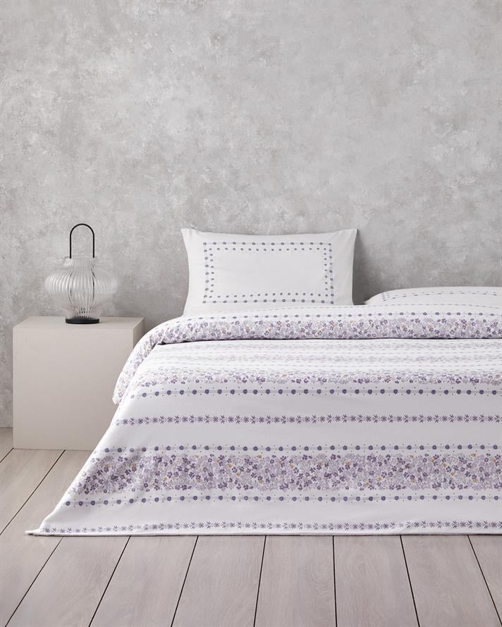 Minibloss Pamuklu Tek Kişilik Nevresim Seti 160x220 cm Lila