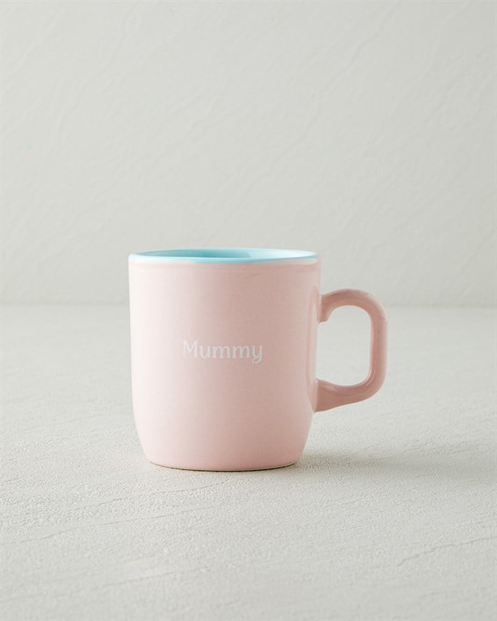 Mini&Mummy Seramik İkili Kupa 150-230 ml Mavi - Pembe