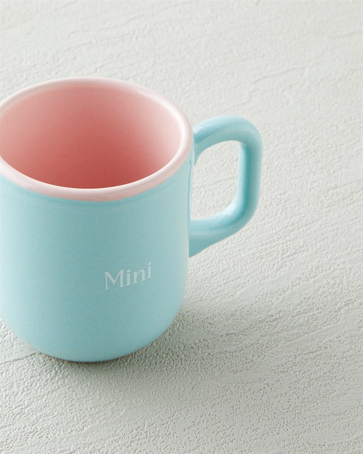 Mini&Mummy Seramik İkili Kupa 150-230 ml Mavi - Pembe