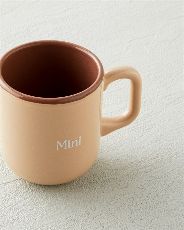 Mini&Mummy Seramik İkili Kupa 150-230 ml Krem-Kahverengi