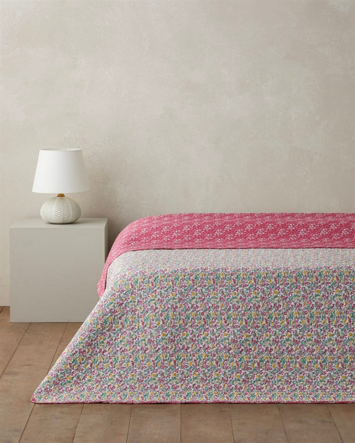 Mira Blush  King Size Çok Amaçlı Örtü 220x240 cm Fuşya