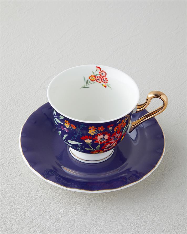 Miranda New Bone China 4 Parça 2 Kişilik Fincan Takımı 220 ml Lacivert