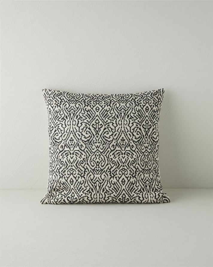 Mirena Kırlent Kılıfı 45x45 cm Siyah - Beyaz