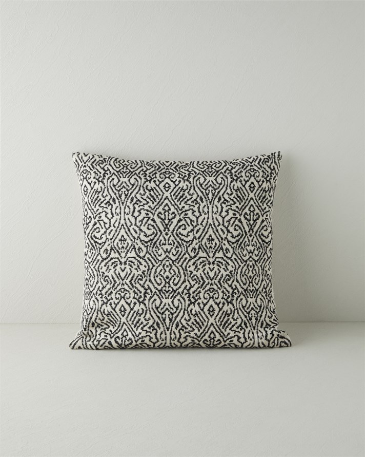 Mirena Kırlent Kılıfı 45x45 cm Siyah - Beyaz