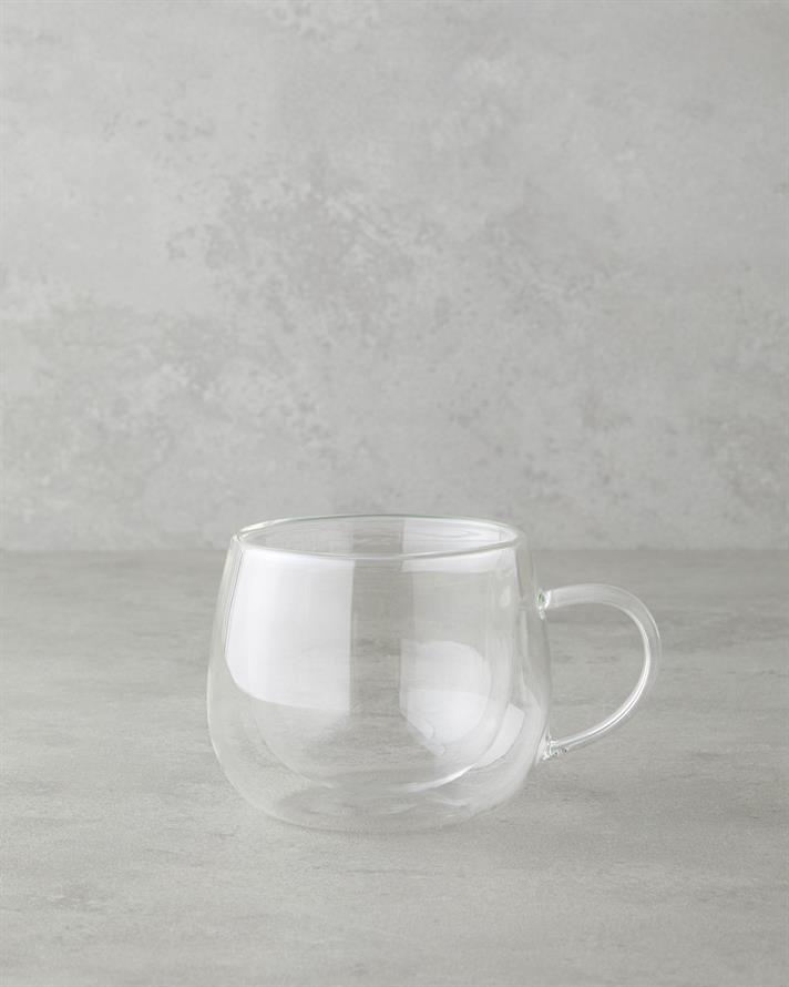 Mistral Borosilikat Cam Çift Cidarlı Kupa Şeffaf