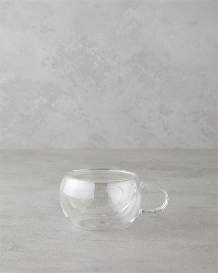 Mistral Borosilikat Cam Çift Cidarlı Kupa Şeffaf