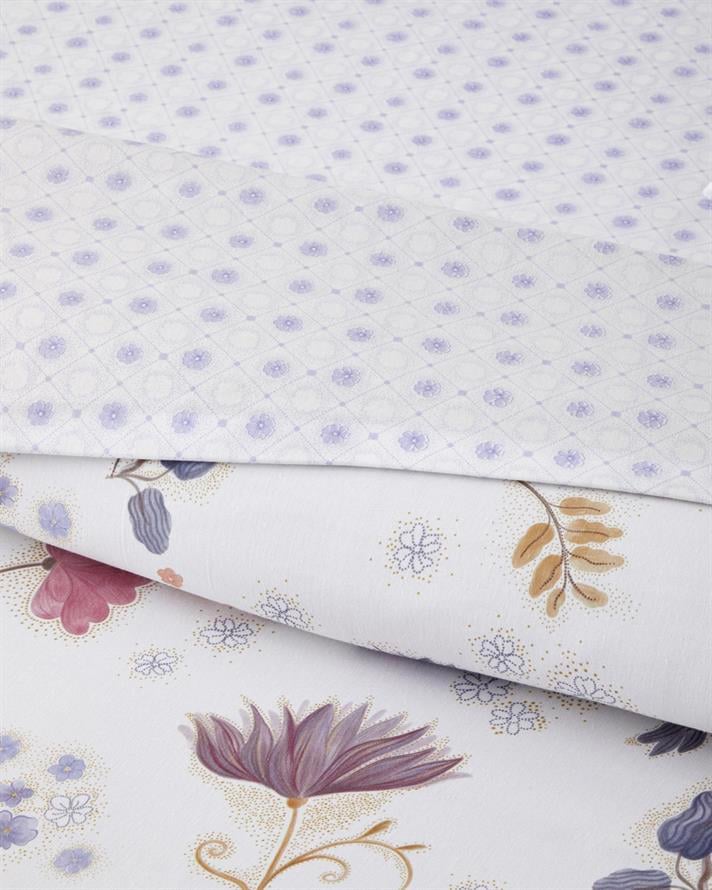 Misty Dream Dijital Baskılı Kolay Ütülenir  Çift Kişilik Çarşaflı Nevresim Takımı 200x220 cm Mor