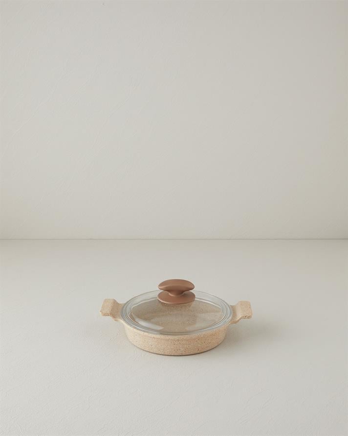 Mocha Mini Granit Tencere 22 cm Kahverengi