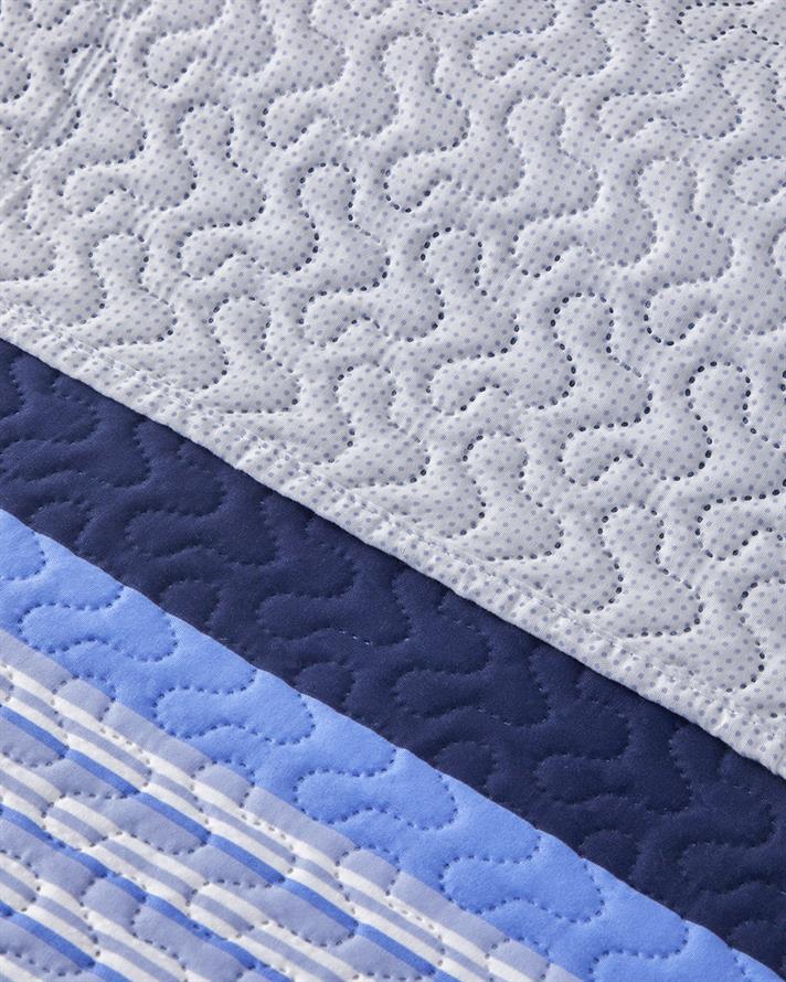 Modern Fusion Çift Kişilik Çok Amaçlı Örtü 200x220 cm Mavi
