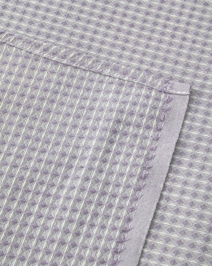 Modern Grid Çift Kişilik Pike 180x220 cm Lila