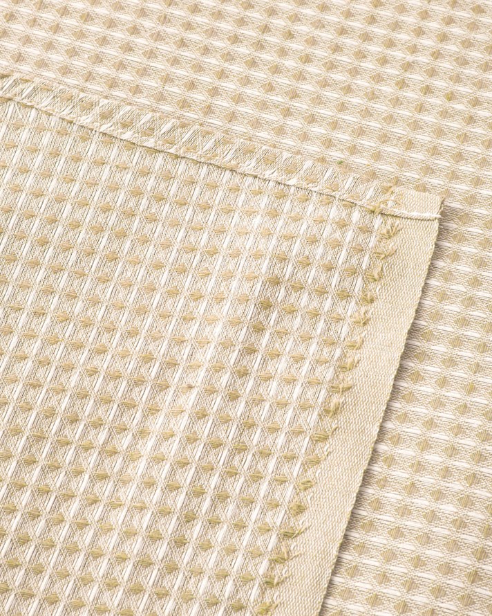 Modern Grid Çift Kişilik Pike 180x220 cm Sarı