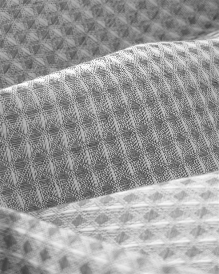 Modern Grid Çift Kişilik Pike 180x220 cm Gri