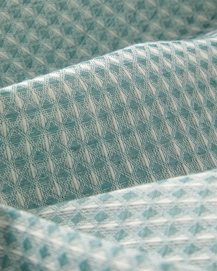 Modern Grid Çift Kişilik Pike 180x220 cm Seledon