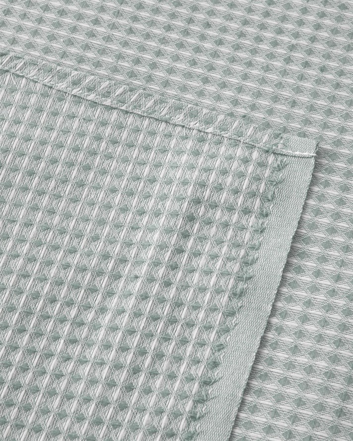 Modern Grid Tek Kişilik Pike 150x220 cm Yeşil