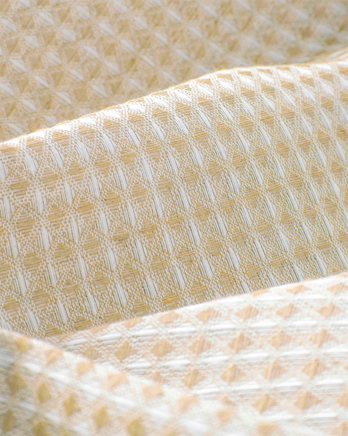 Modern Grid Tek Kişilik Pike 150x220 cm Sarı