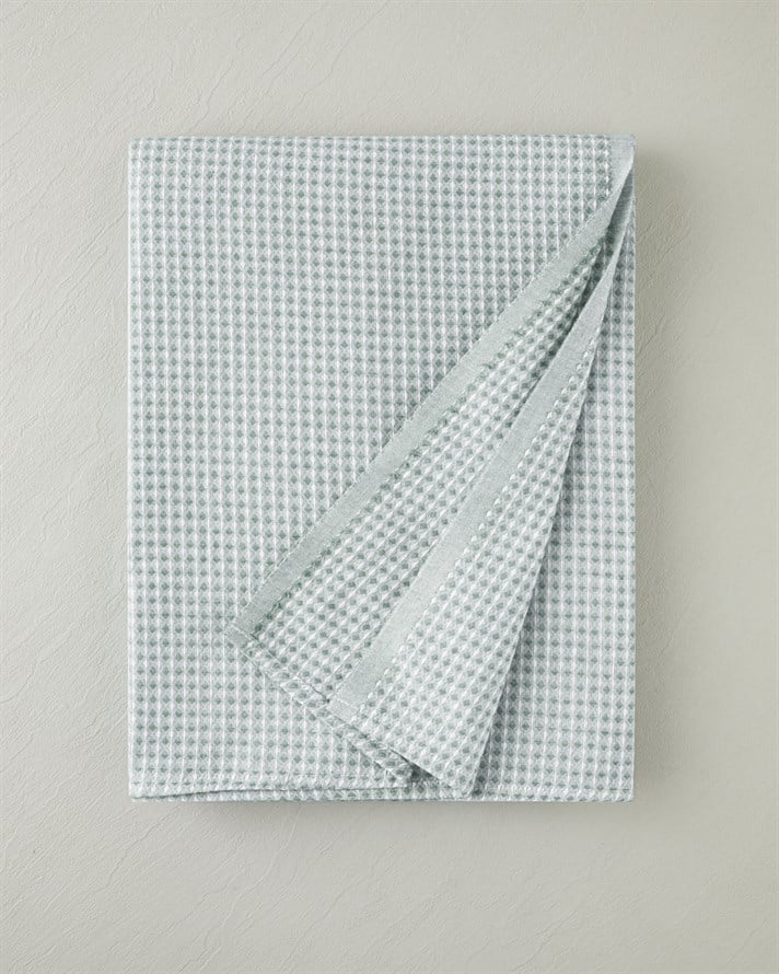 Modern Grid Tek Kişilik Pike 150x220 cm Yeşil