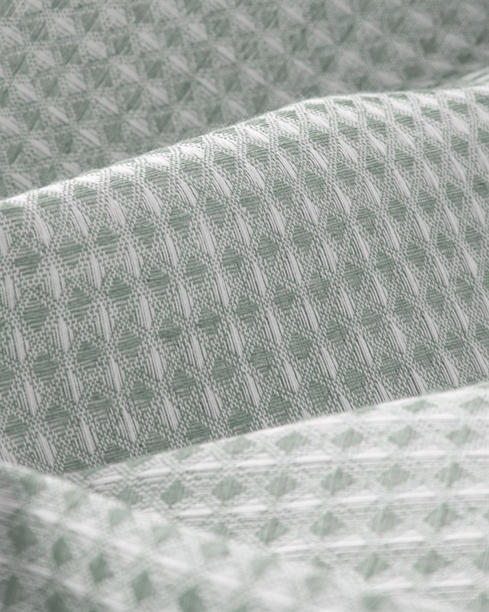 Modern Grid Tek Kişilik Pike 150x220 cm Yeşil