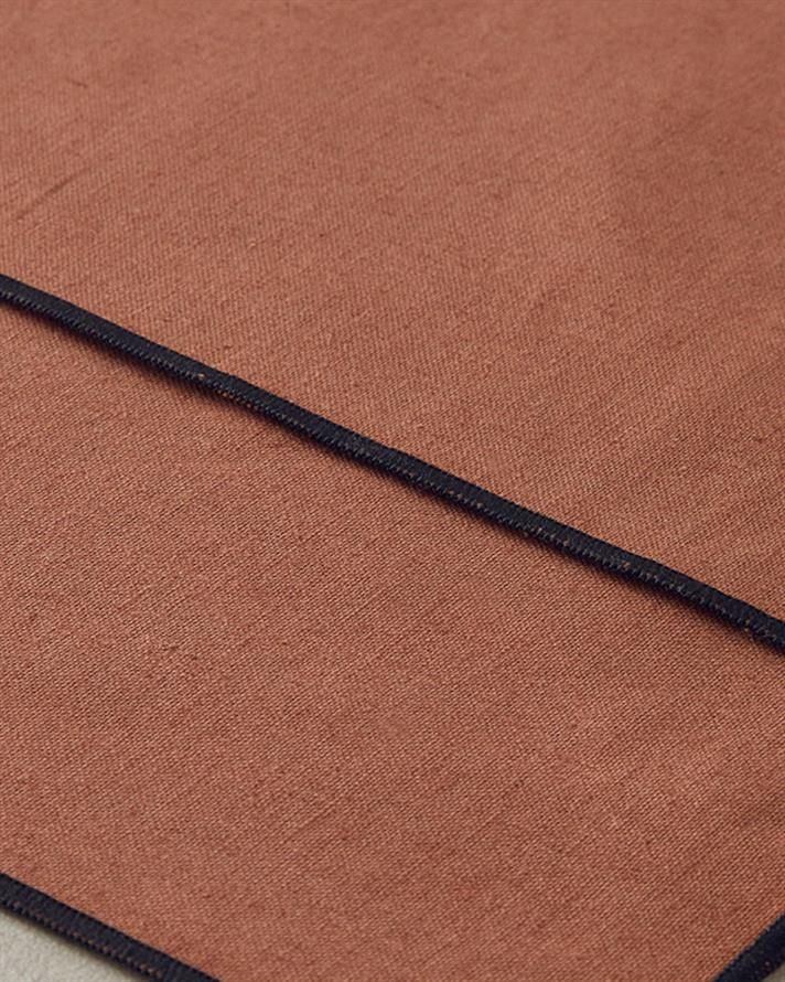 Modern Linen Pamuk 2li Misafir Peçetesi Terracotta