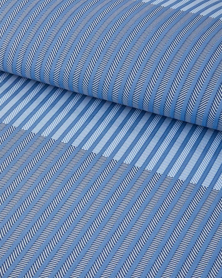 Modern Strip Kolay Ütülenir Tek Kişilik Çarşaflı Nevresim Takımı 160x220 cm Mavi