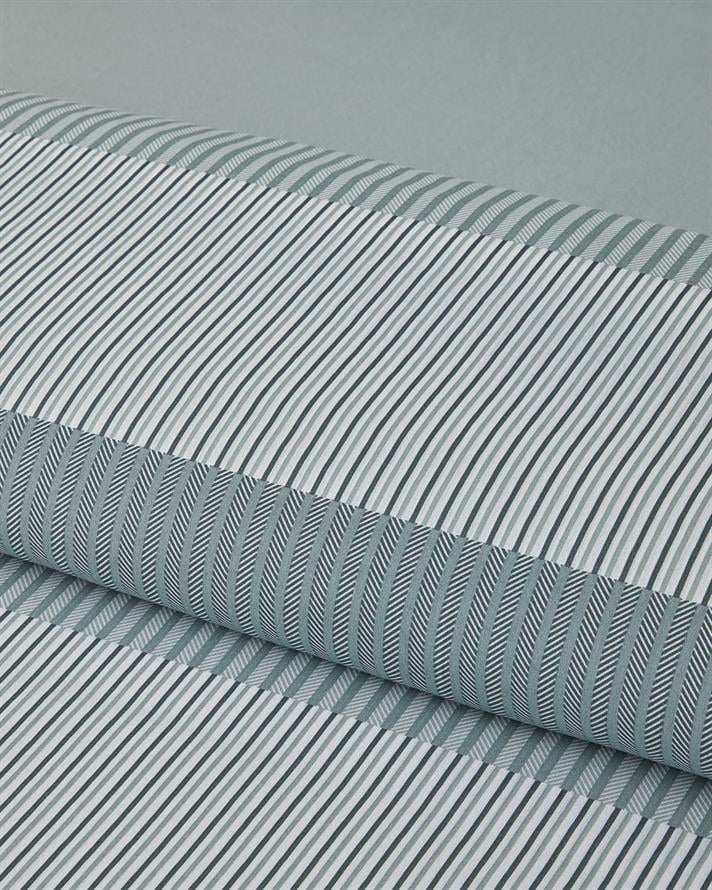 Modern Strip Kolay Ütülenir Tek Kişilik Çarşaflı Nevresim Takımı 160x220 cm Yeşil