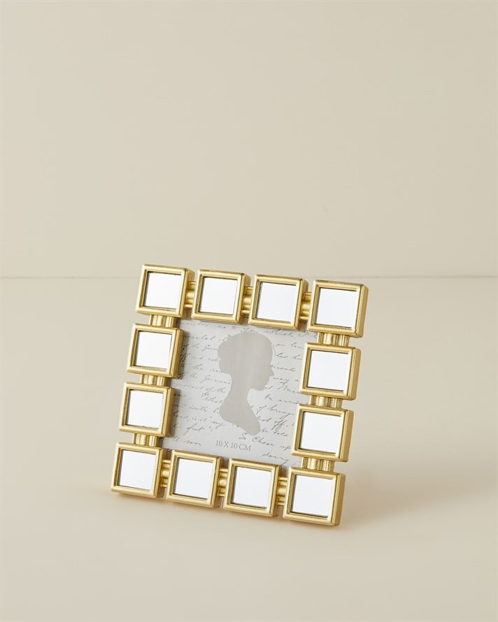 Mona Polyresin Çerçeve Beyaz-Gold