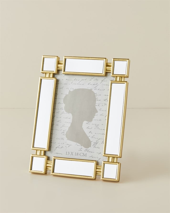 Mona Polyresin Çerçeve Beyaz-Gold