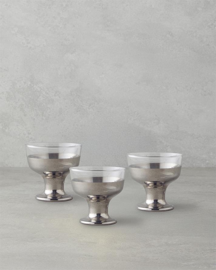 Monarch 3lü Cam Cup - Dondurma Kasesi 285 ml Silver