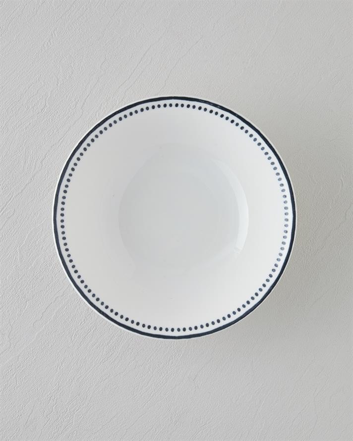 Monarch Porselen Kase 23 cm Siyah - Beyaz