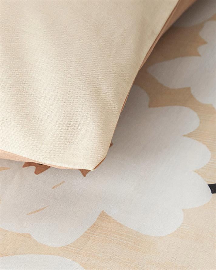 Mono Bloom Pamuk Çift Kişilik Nevresim Takımı 200x220 cm Krem