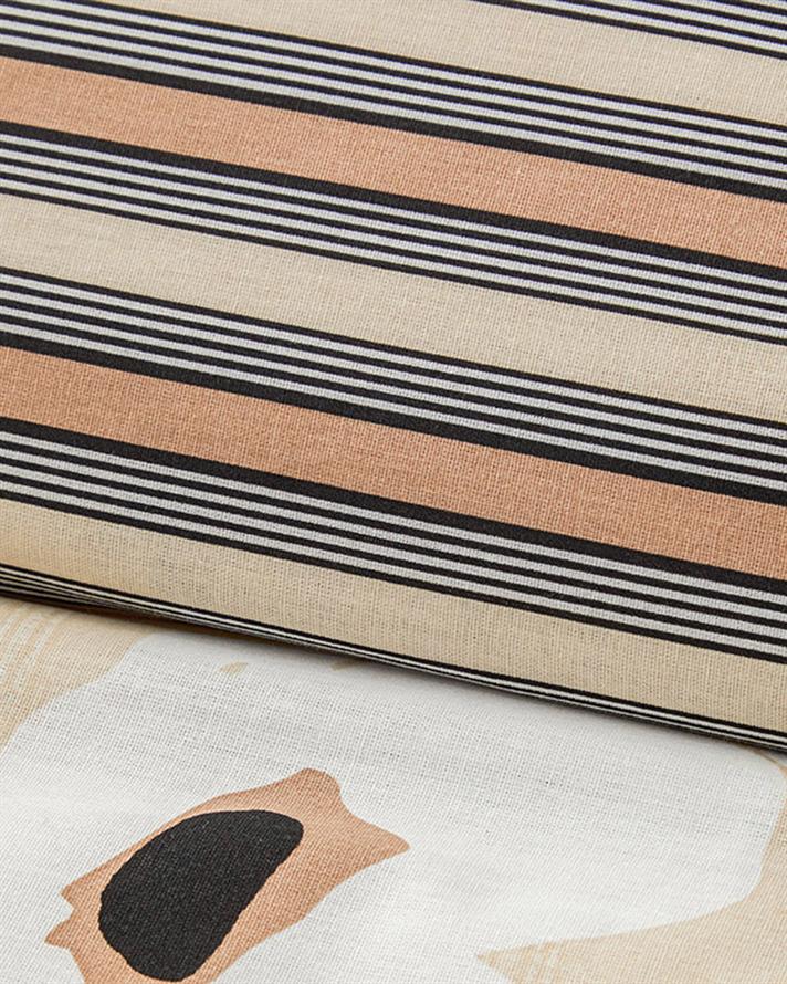 Mono Bloom Pamuk Çift Kişilik Nevresim Takımı 200x220 cm Krem