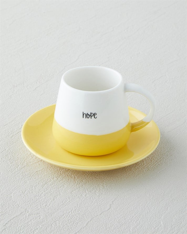 Mood Cups New Bone China 8 Parça 4 Kişilik Kahve Fincan Takımı 90 ml Renkli