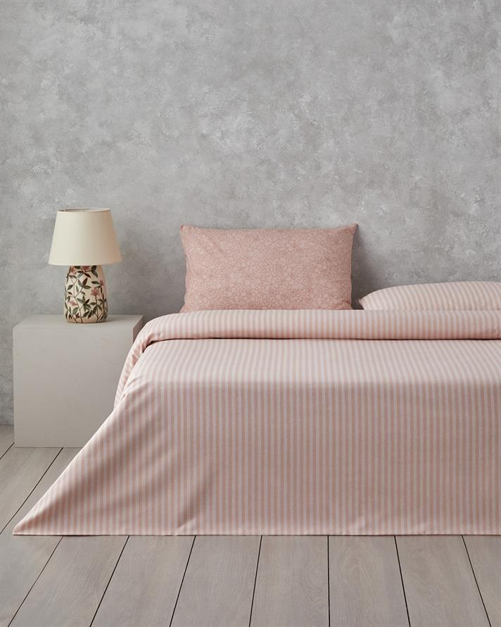 Mosaic Blossom Kolay Ütülenir Tek Kişilik Çarşaflı Nevresim Takımı 160x220 cm Pembe