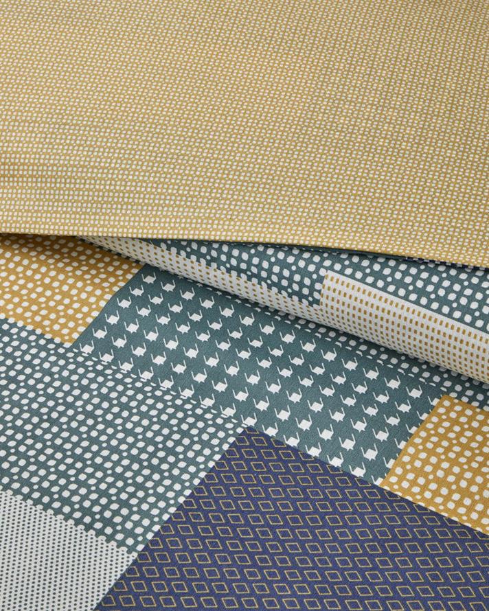 Mosaicca Kolay Ütülenir Çift Kişilik Nevresim Seti 200x220 cm Hardal-Yeşil