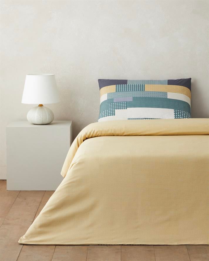 Mosaicca Kolay Ütülenir Tek Kişilik Nevresim Seti 160x220 cm Hardal-Yeşil