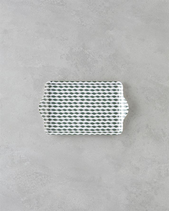 Mossica Melamin Tepsi 24x14 cm Yeşil