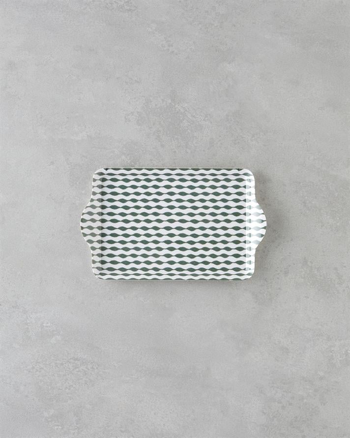 Mossica Melamin Tepsi 24x14 cm Yeşil