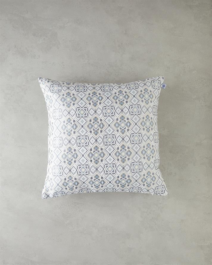 Mozaik Dekoratif Kırlent Ekru - Mavi