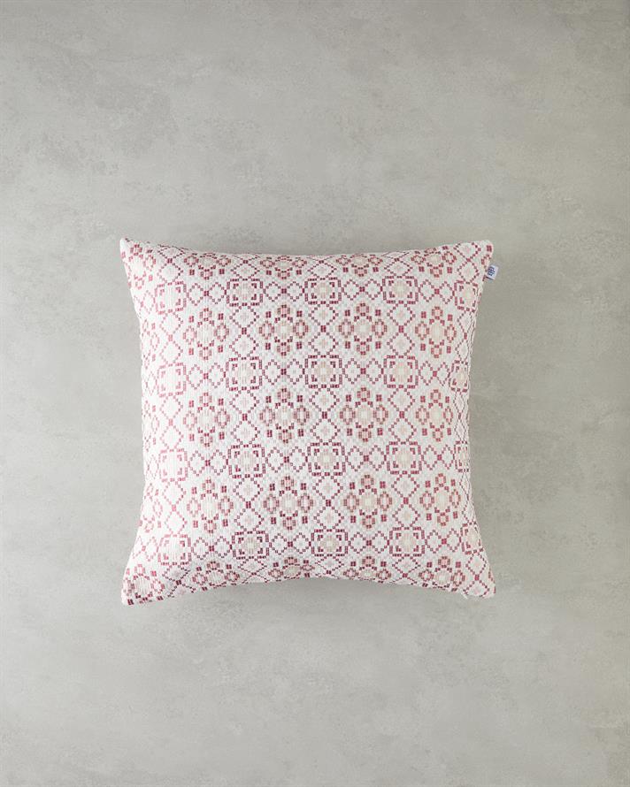 Mozaik Dekoratif Kırlent Ekru-Bordo