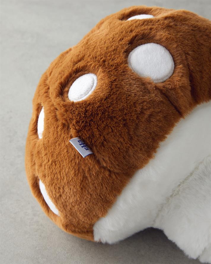 Mushroom Bebe Dekoratif Kırlent 31x27 cm Acı Kahve