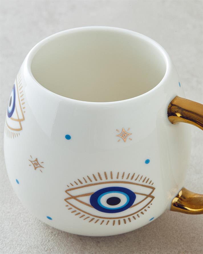 Mystic Eyes New Bone China Kupa 425 ml Gold