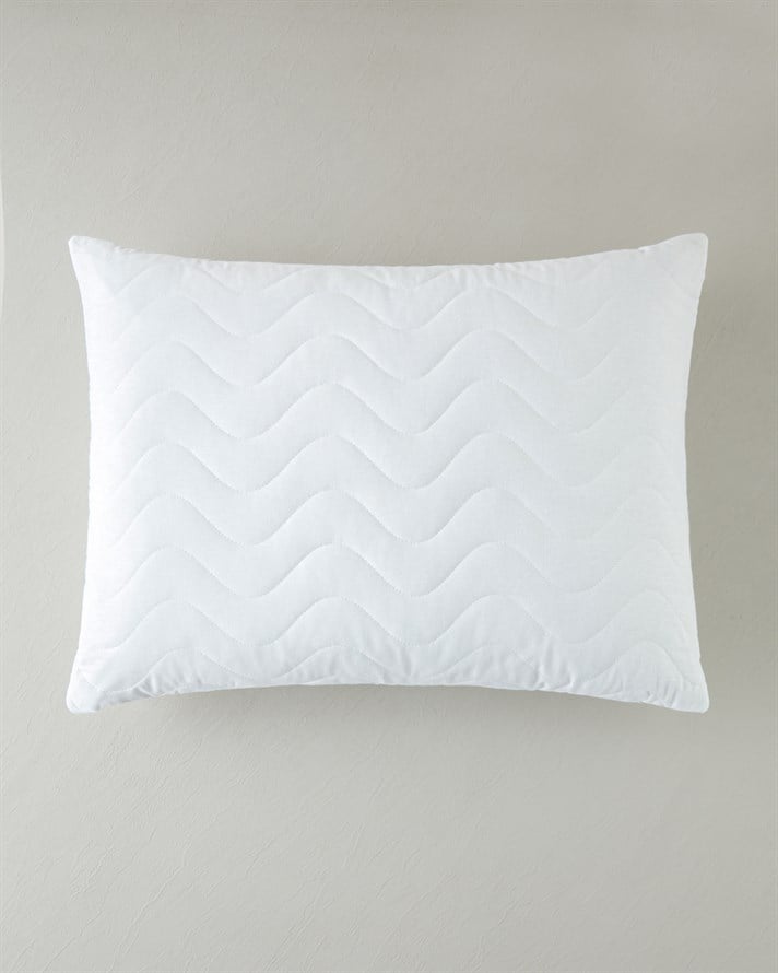 Napline Pamuklu Kapitoneli Sıvı Geçirmez Alez 50x70 cm Beyaz