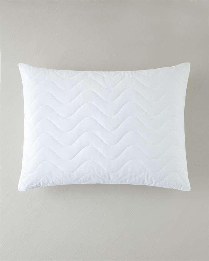 Napline Pamuklu Kapitoneli Sıvı Geçirmez Alez 50x70 cm Beyaz